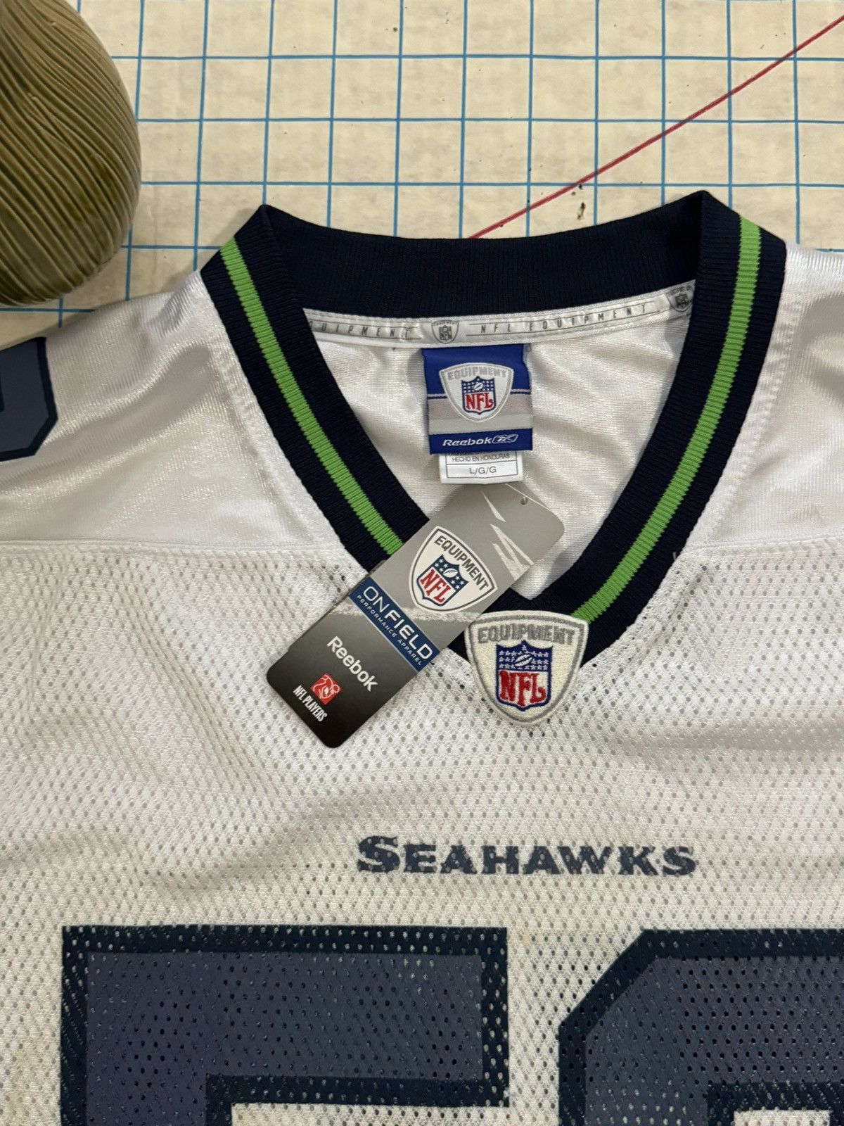 NFL × Reebok × Vintage Reebok Seattle Seahawks Signed Aaron Curry Jersey White Larg Size US L / EU 52-54 / 3 - 7 Thumbnail