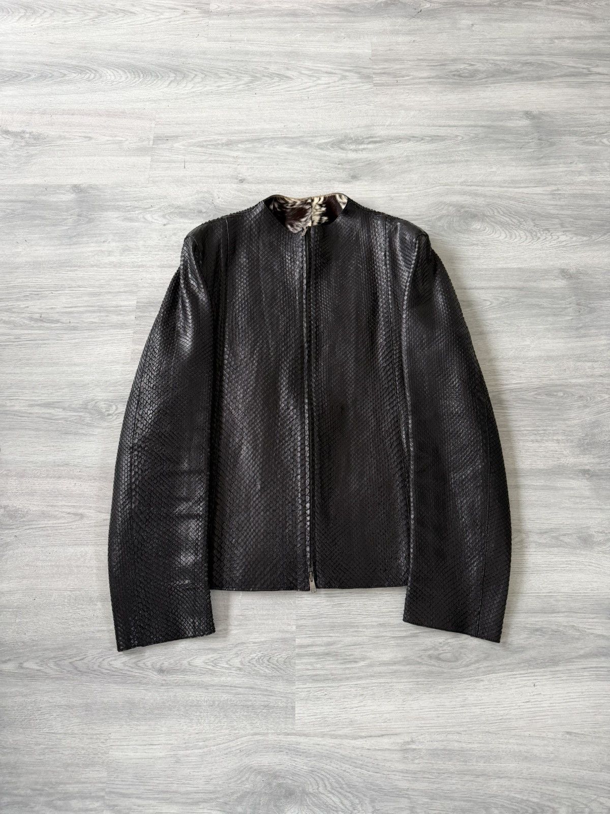 Gucci By Tom Ford S/S1999 Rare Runway Python Leather Jacket
