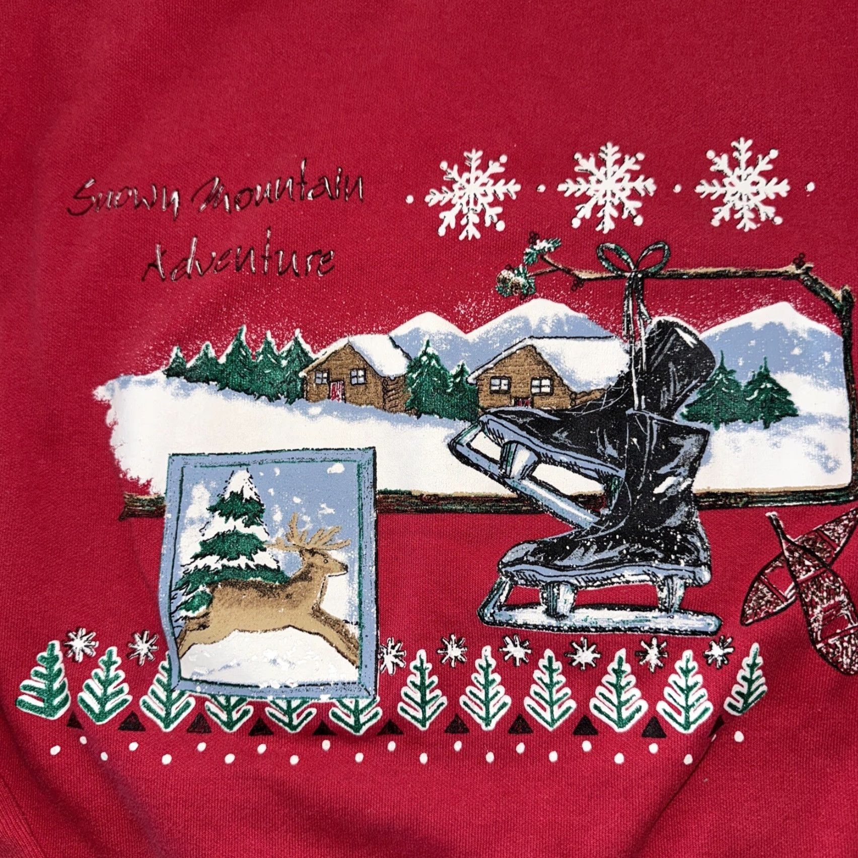 Vintage VINTAGE Bobbie Brooks Christmas Sweater Womens Pullover L Red Granny Core 21x25 Holiday Size L / US 10 / IT 46 - 2 Thumbnail