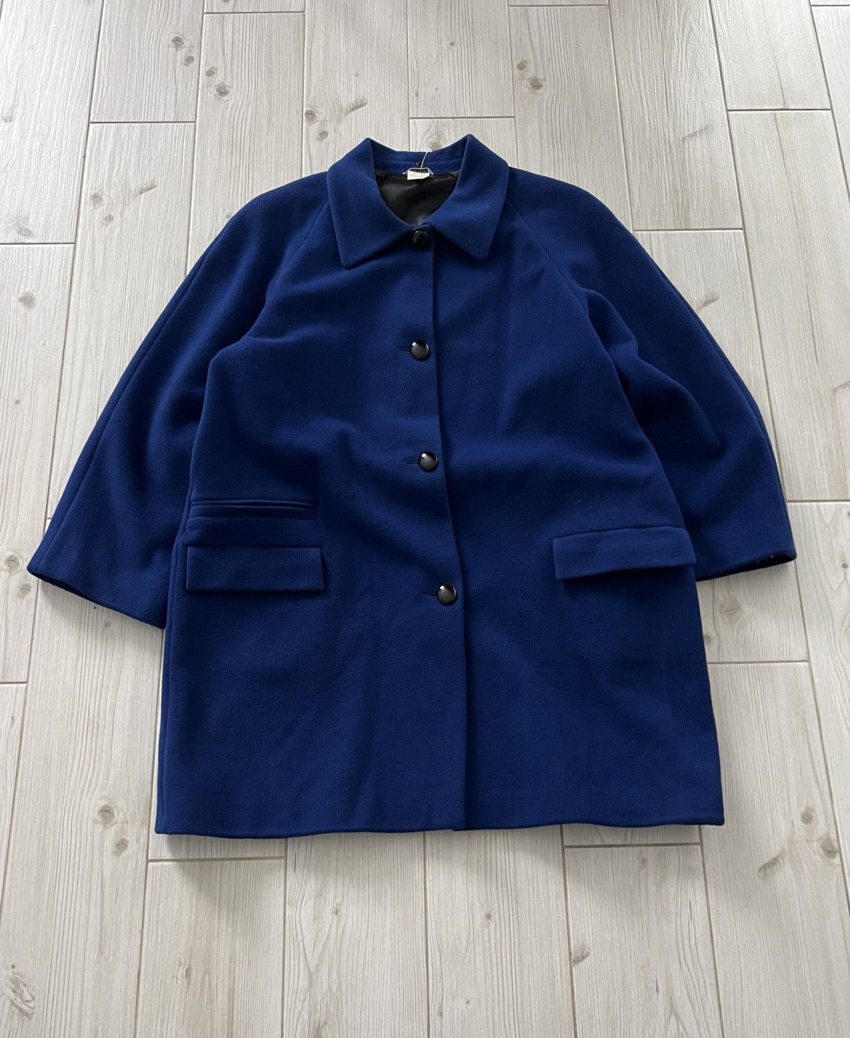 Versace Versace Coat Jacket Made in Italy Blue Wool 1990s Size US L / EU 52-54 / 3 - 3 Thumbnail