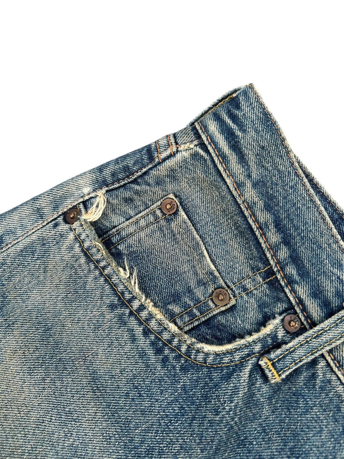 Kapital Thrashed Vintage Edwin 505XX Selvedge Distressed Denim Jeans Size US 29 - 8 Thumbnail