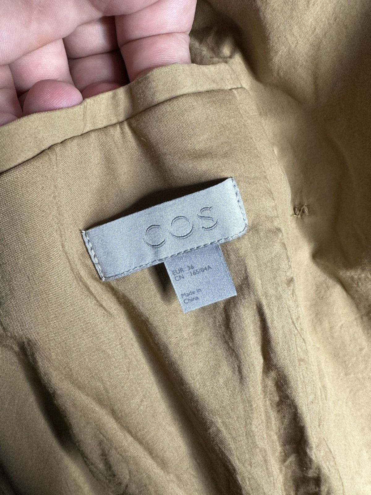 Cos COS Blazer 100% Cotton Beige Light Jacket Women’s Size 36 Size XS / US 0-2 / IT 36-38 - 8 Thumbnail