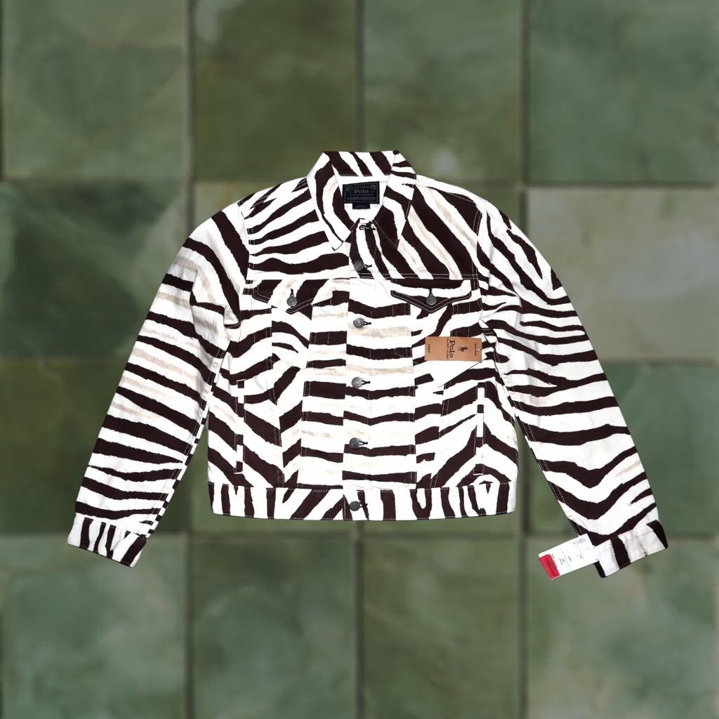 Ralph Lauren POLO RALPH LAUREN ZEBRA DENIM JACKET WOMENS LARGE Size L / US 10 / IT 46 - 1 Thumbnail