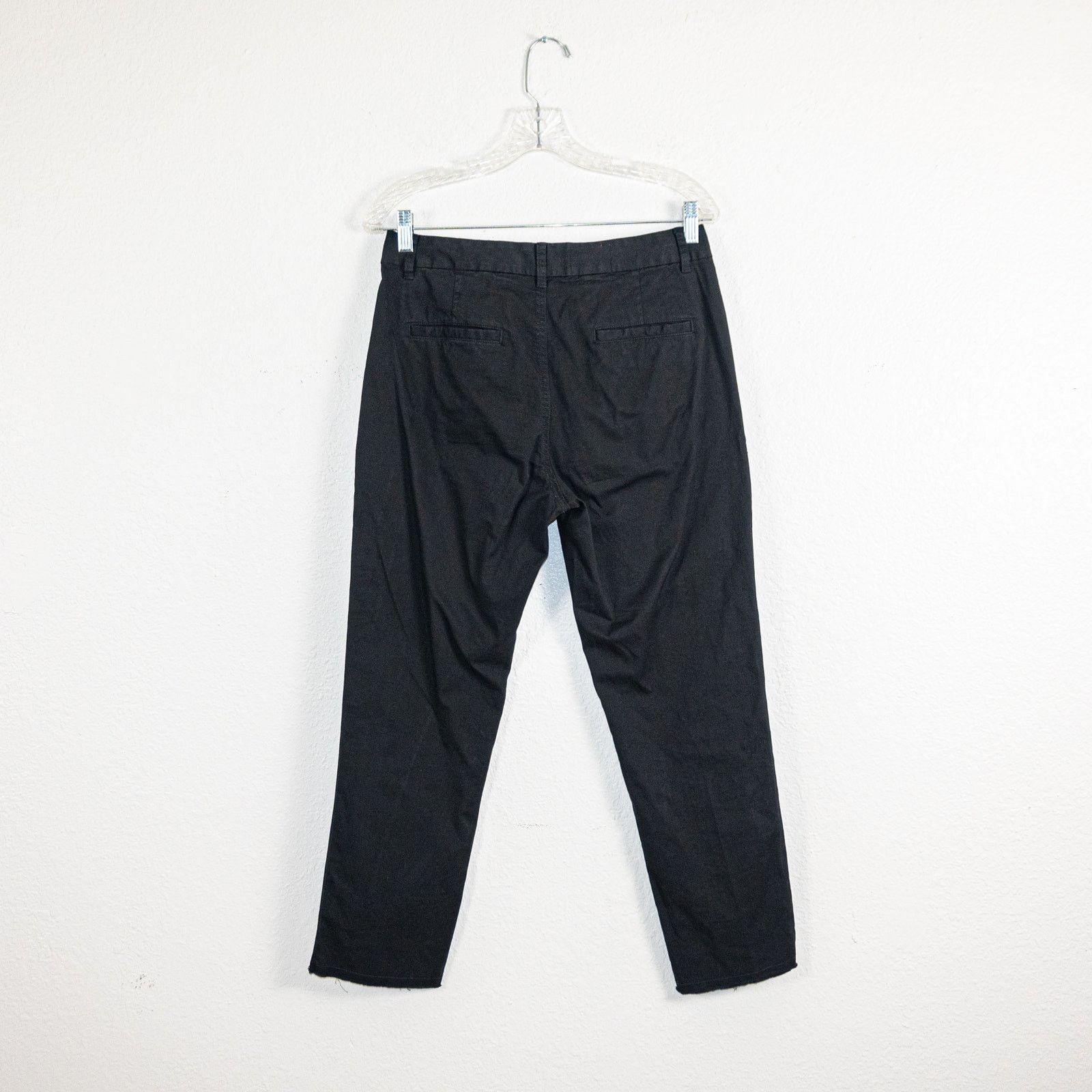 Nili Lotan NILI LOTAN $345 Eash Hampton Pants in Carbon Black crop hem Size 28" / US 6 / IT 42 - 6 Thumbnail