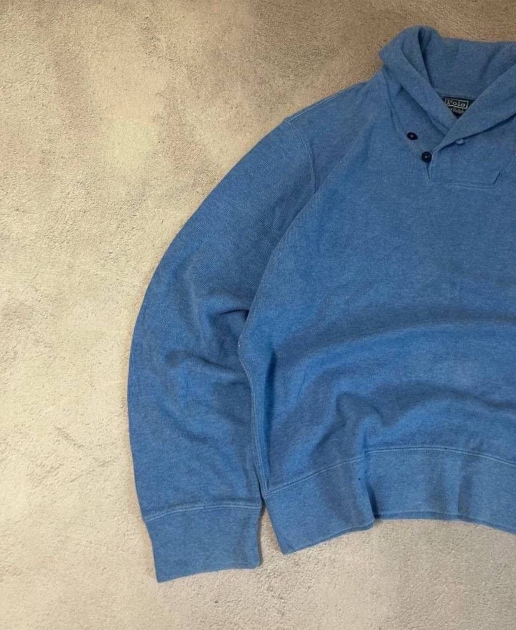 Polo Ralph Lauren × Vintage Vintage Polo Ralph Lauren Distressed Rugby Sweatshirt Size US L / EU 52-54 / 3 - 3 Thumbnail