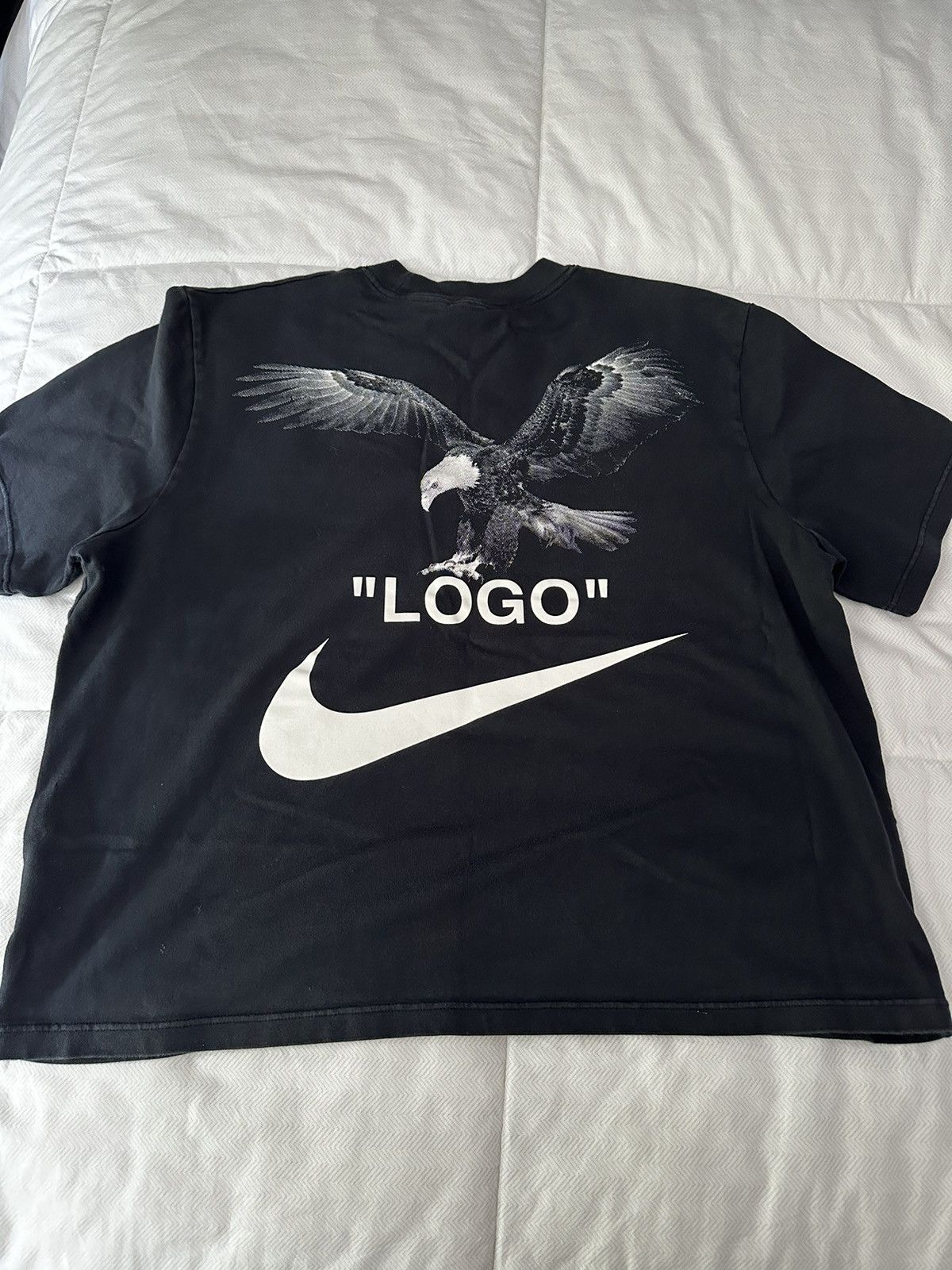 Off white nike logo t shirt eagle best sale