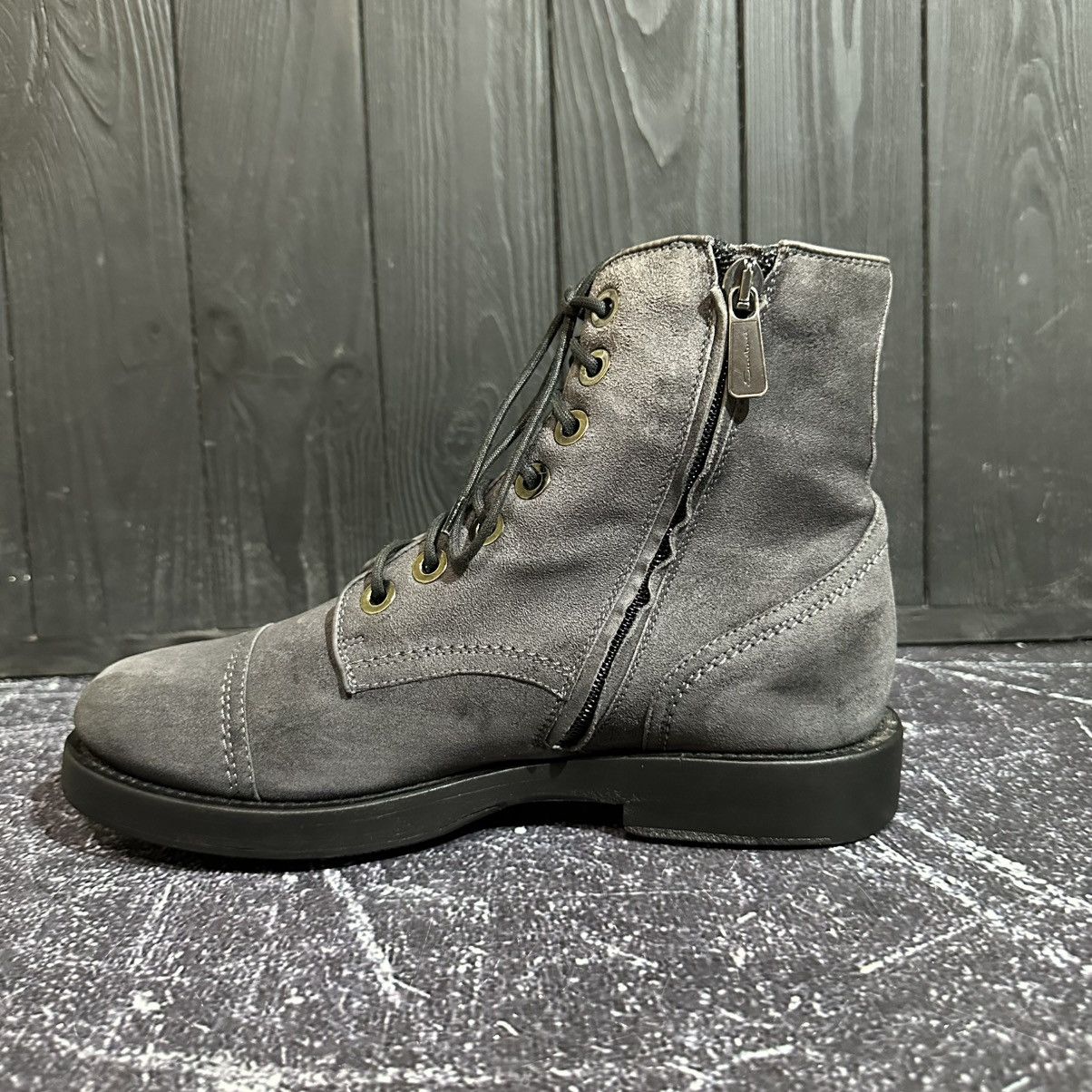 Santoni SANTONI - Women’s Suede/Leather Gray Boots Size 36 Size US 6 / IT 36 - 9 Thumbnail