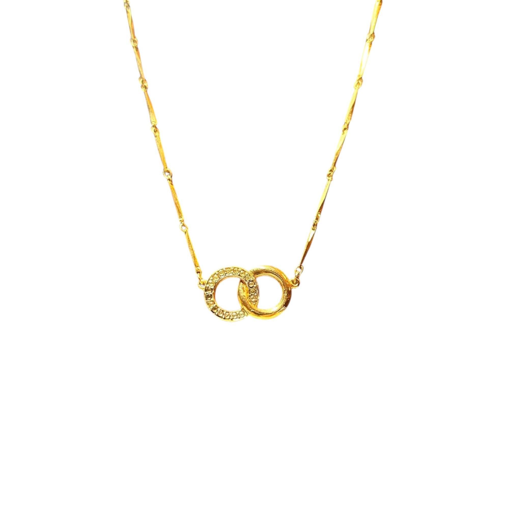 Vintage Vintage Trifari Gold Tone Infinity Interlocking Circles Rhin Size ONE SIZE - 5 Thumbnail