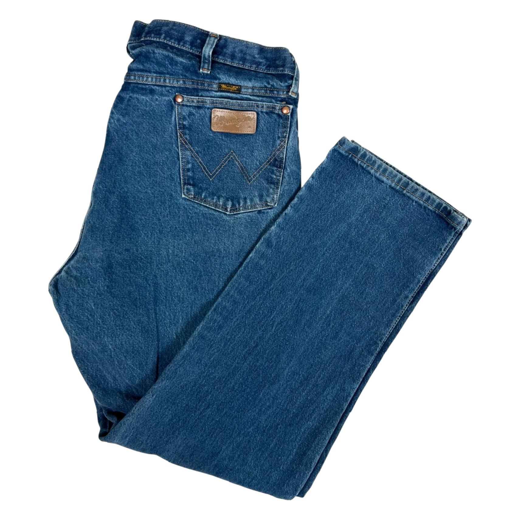 Wrangler VINTAGE Wrangler 13MWZ Jeans Blue Denim 40x34 Regular Fit Cowboy Rodeo Mens Size US 40 / EU 56 - 2 Thumbnail
