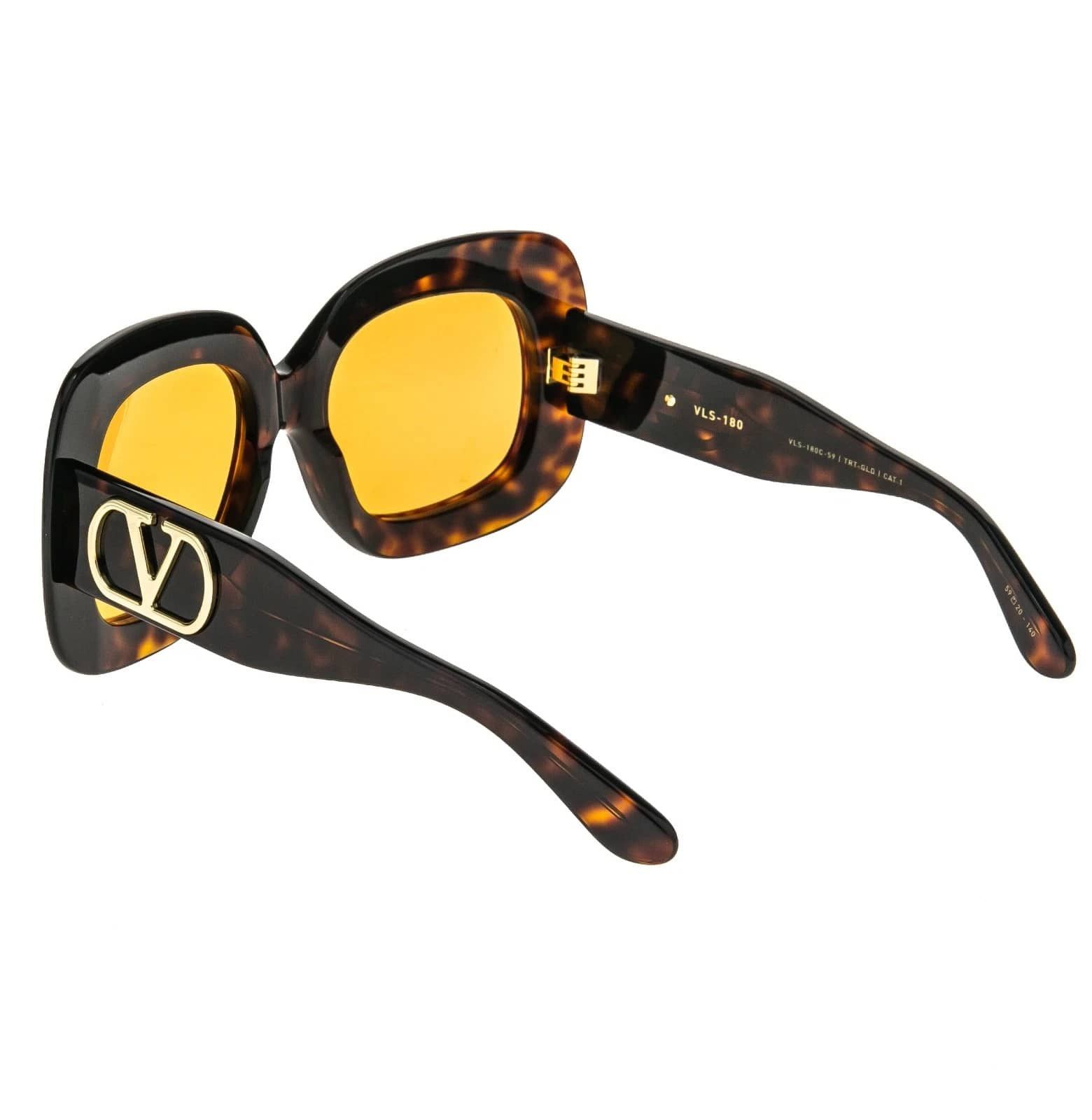 Valentino VALENTINO VLS180 Havana Oversized VLS 180C Logo Sunglasses Size ONE SIZE - 8 Thumbnail