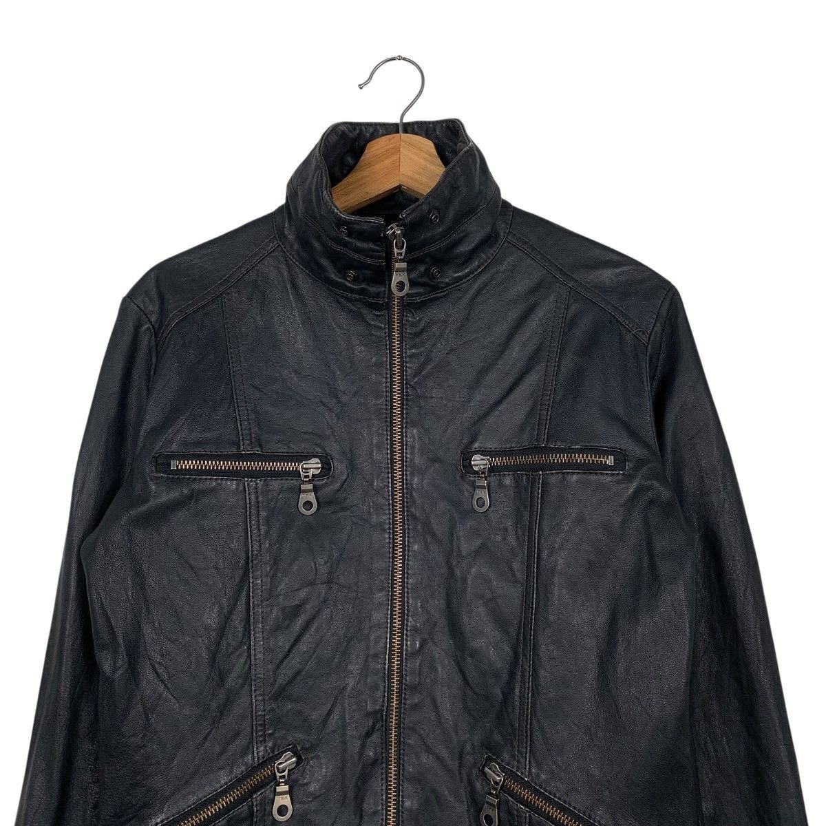 Japanese Brand Japanese Brand Aima Sheepskin Biker Leather Jacket Size US M / EU 48-50 / 2 - 2 Thumbnail