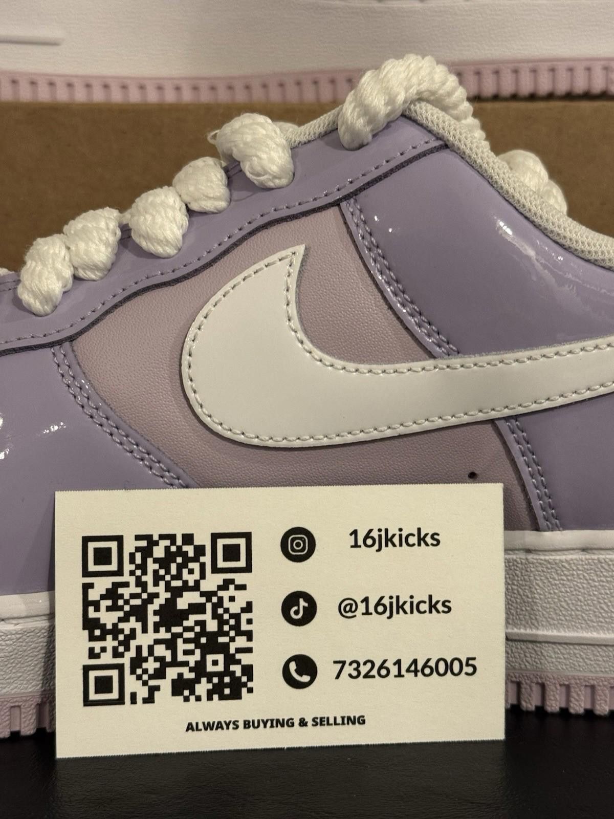 Nike Nike Air Force 1 Low '07 LV8 Hydrangeas Patent Lavender M9.5 Size US 9.5 / EU 42-43 - 2 Thumbnail