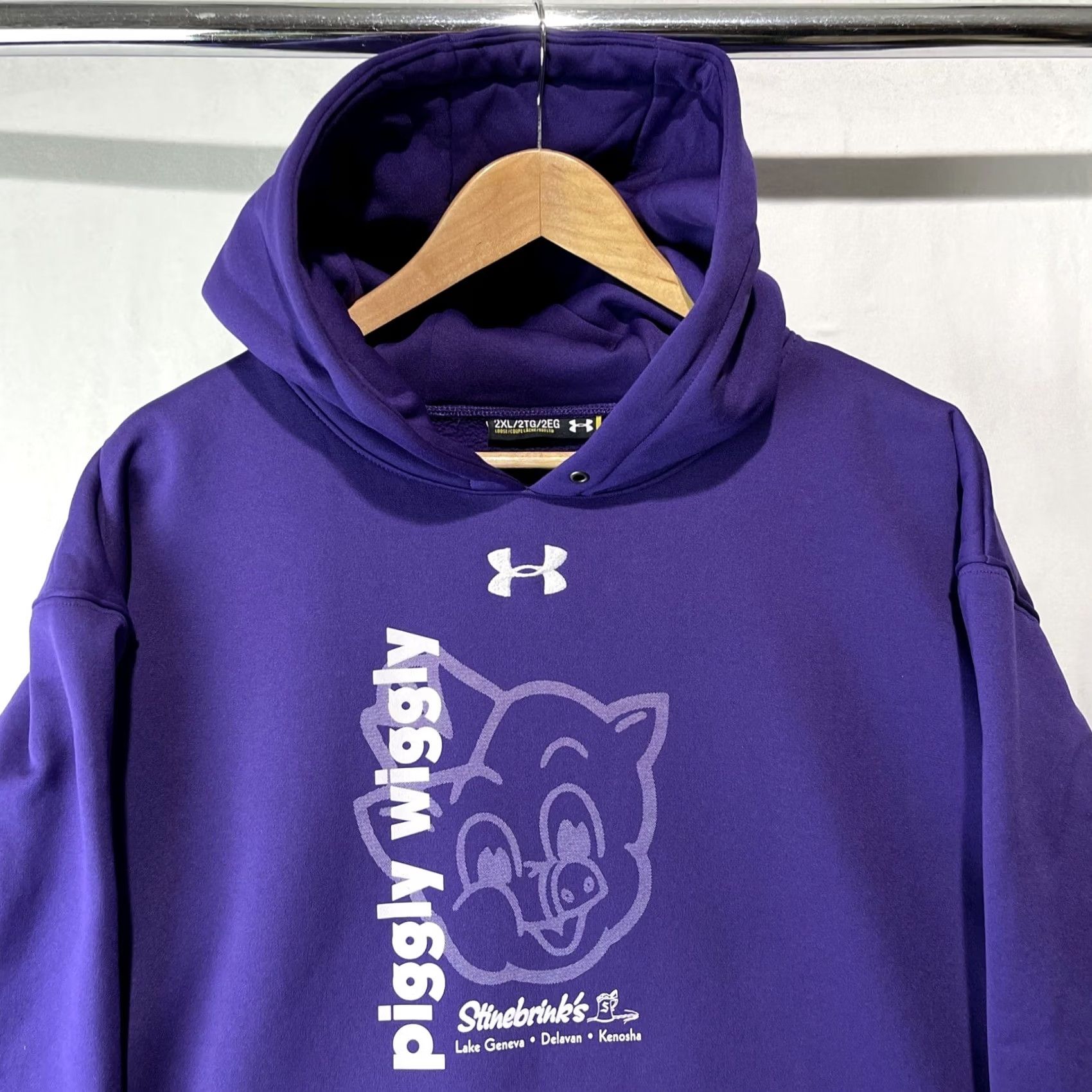 Under Armour Under Armour Grocery Store Hoodie Pullover Men 2XL Purple Graphic Print Hoodie Pullover Size US XXL / EU 58 / 5 - 3 Thumbnail