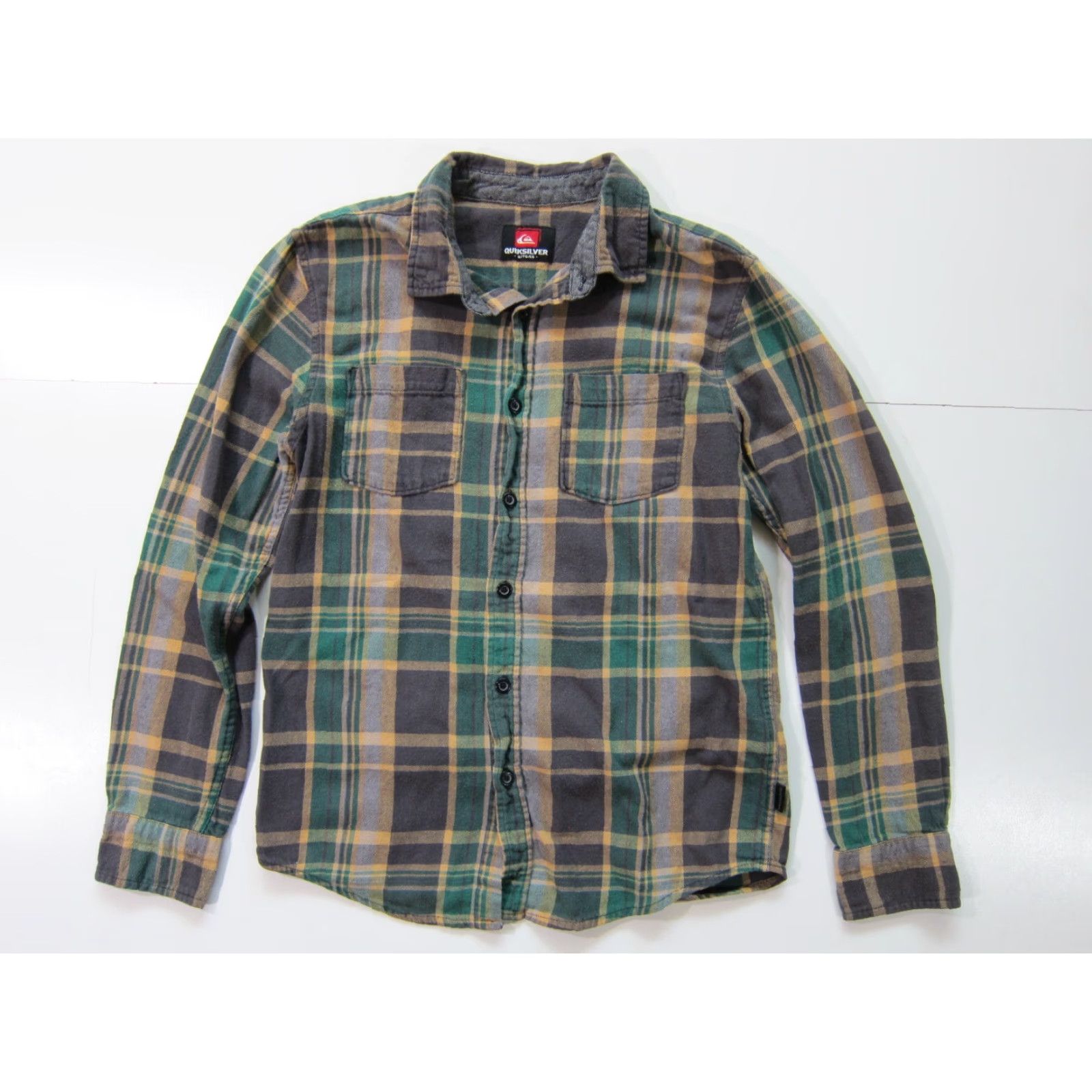 Quiksilver Quiksilver 100% Cotton Green Plaid Flannel Long Sleeve Shirt Men Small Size US S / EU 44-46 / 1 - 7 Thumbnail