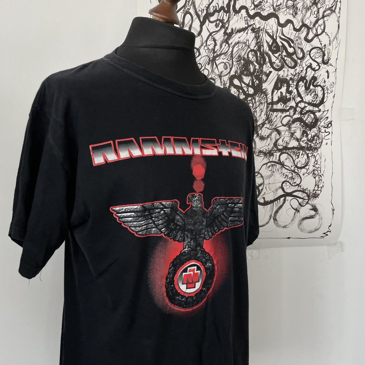 Band Tees × Vintage Vintage 00’s Rammstein Rock T-shirt Y2k size XL Size US XL / EU 56 / 4 - 4 Thumbnail