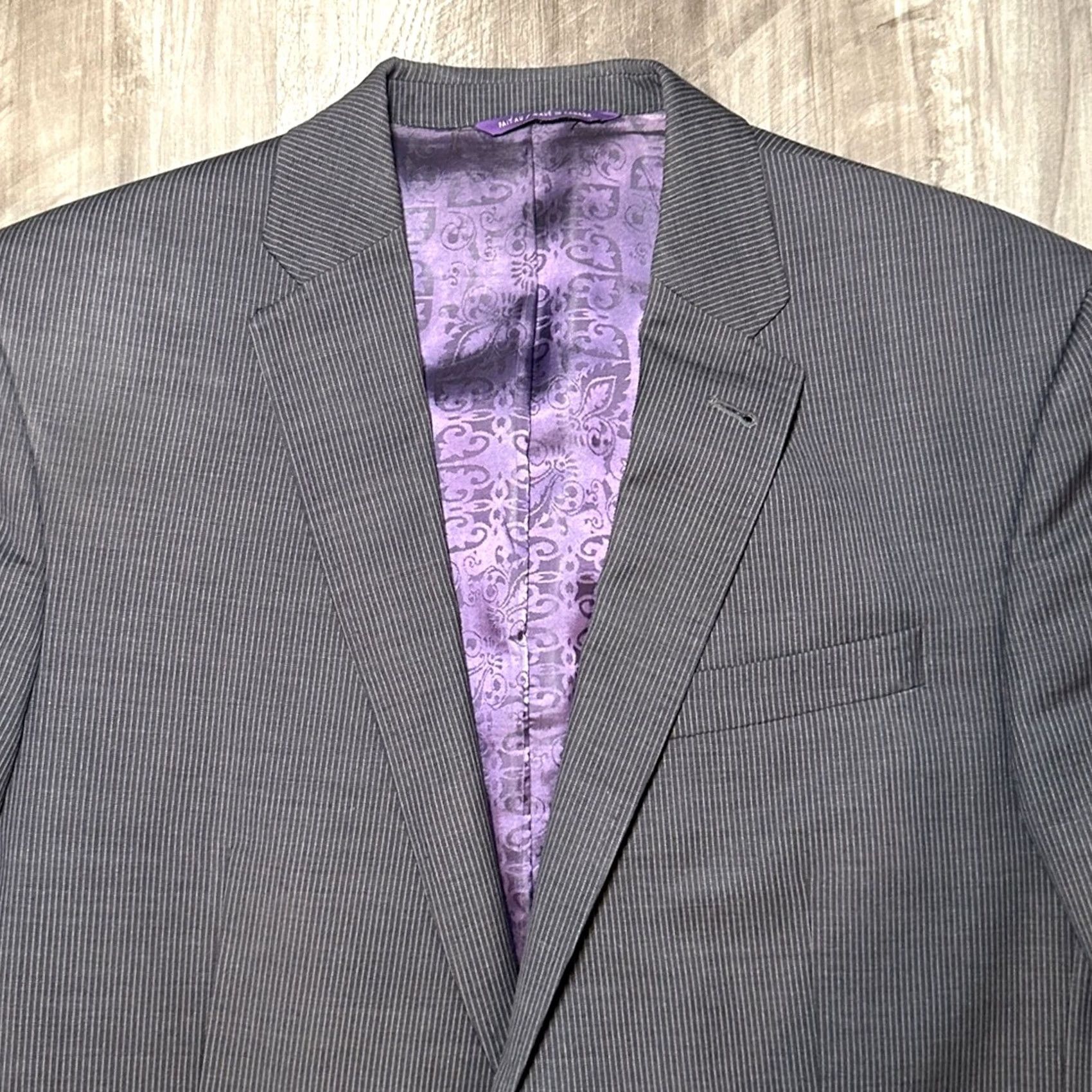 Ted Baker Ted Baker London Endurance Jones Pinstripe Sport Coat - 42 Men Regular Wool Black Stripes Sport Coat Mens 42 Size US XS / EU 42 / 0 - 6 Thumbnail
