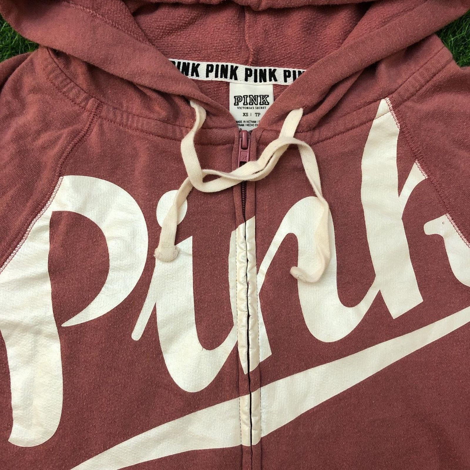 Victoria's Secret Retro Pink - Victoria’s Secret Full Zip Graphic Logo Jacket Size XS / US 0-2 / IT 36-38 - 3 Thumbnail