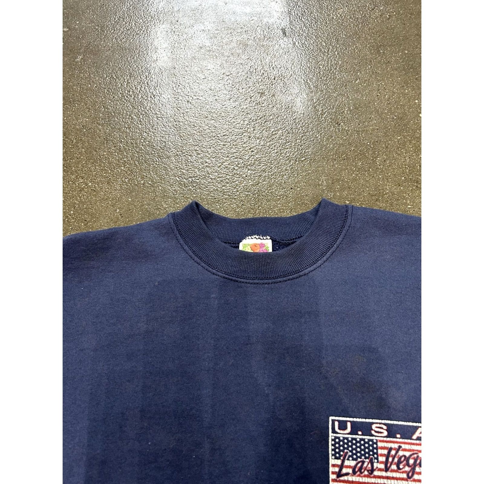 Fruit Of The Loom VINTAGE Las Vegas Sweatshirt Crewneck Mens XL Blue USA Nevada Fruit of the Loom 90s Size US XL / EU 56 / 4 - 2 Thumbnail
