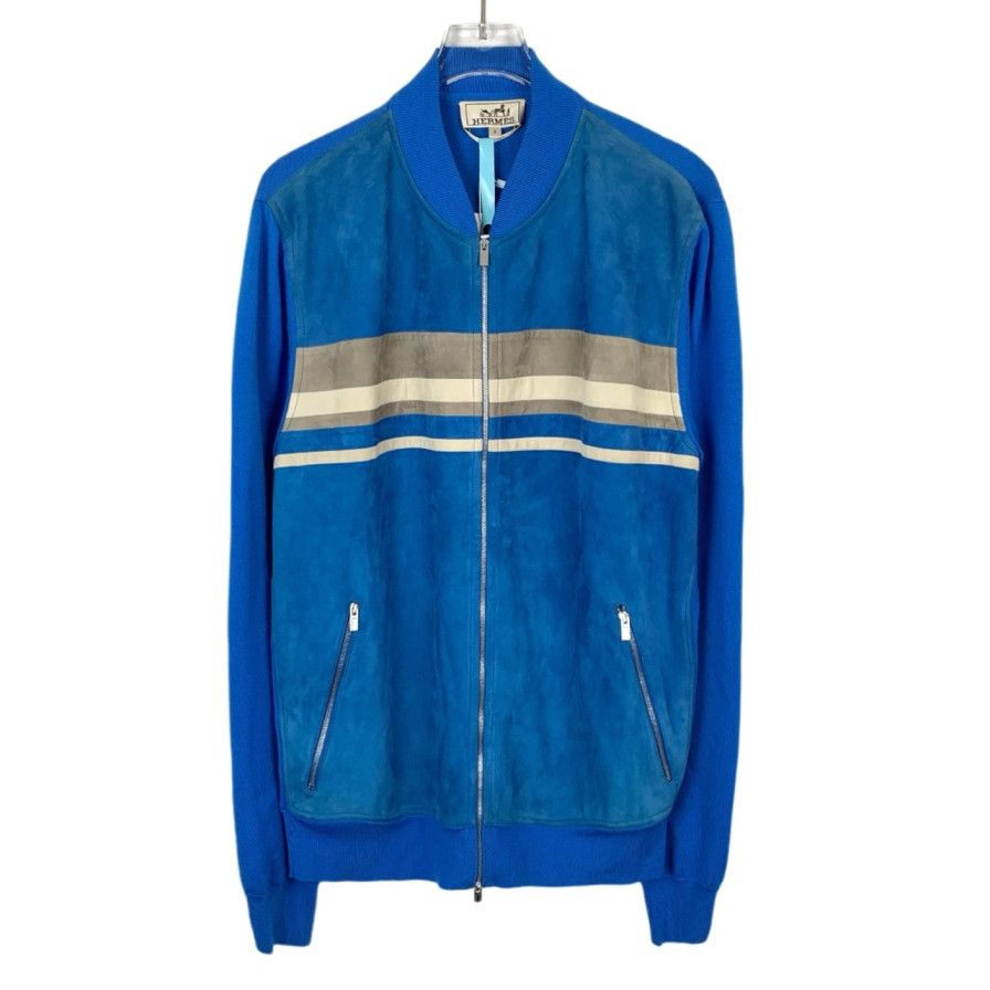Hermes Hermès Suede/Blue Knit Zip Jacket Size US S / EU 44-46 / 1 - 1 Thumbnail