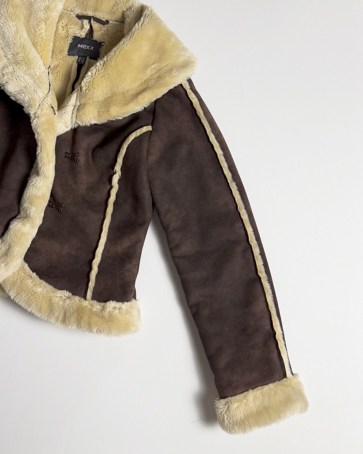 Faux Leather Shearling Y2K Fur Sheepskin Style Sherpa Jacket