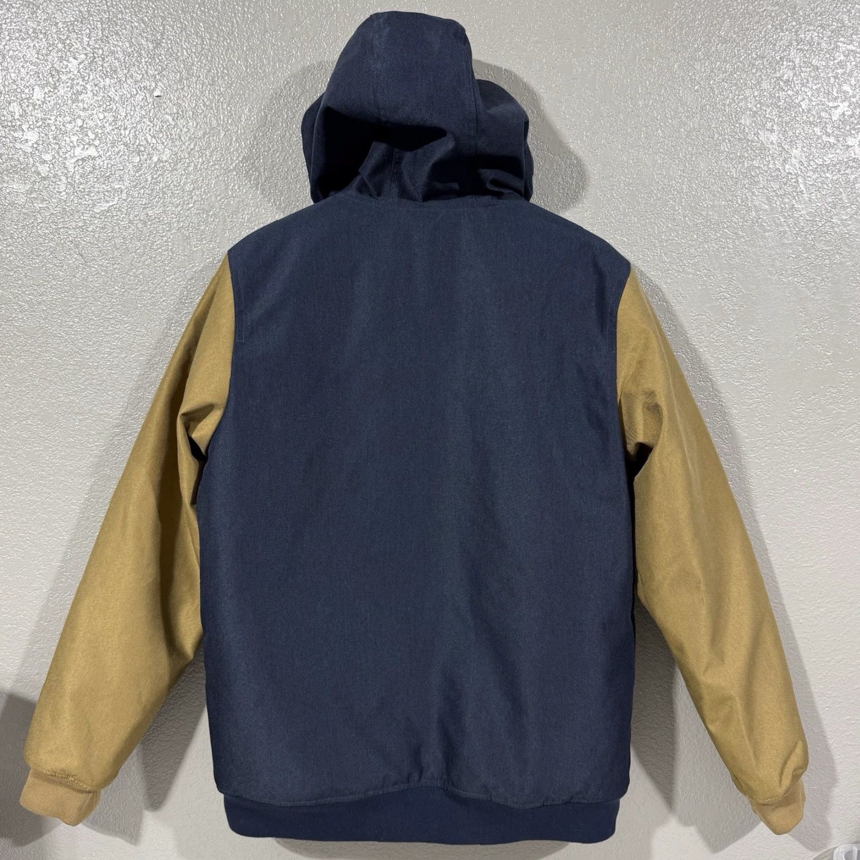 Vans VANS Jacket Off the Wall Sz S Blue Beige Nylon Puffer Hooded Men Long Sleeve Zip Zipper Flawed Condition (Zipper Issues) Size US S / EU 44-46 / 1 - 6 Thumbnail