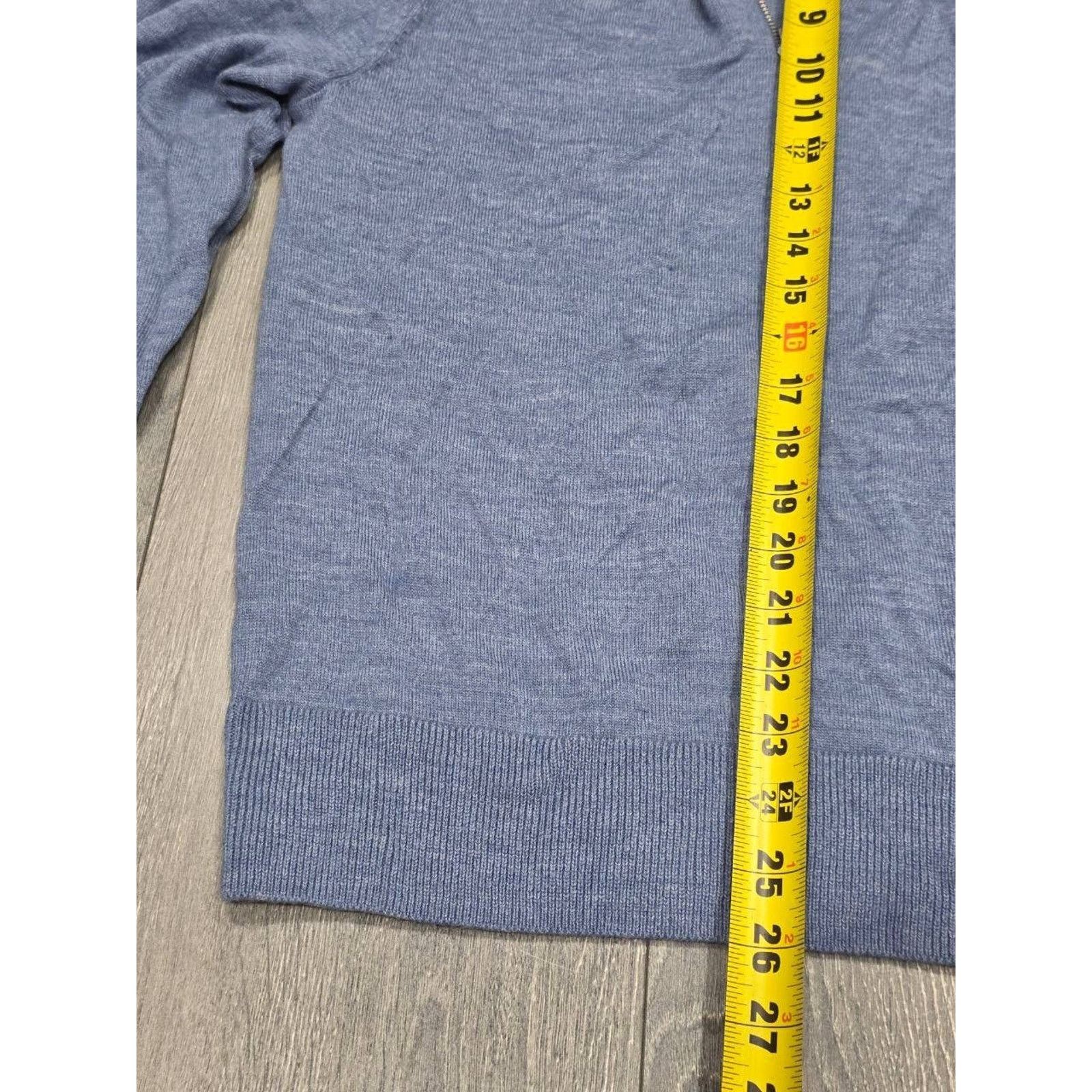 J.Crew J.Crew Blue 1/4 Zip Merino Neck Pullover Small A003327 Size S / US 4 / IT 40 - 3 Thumbnail