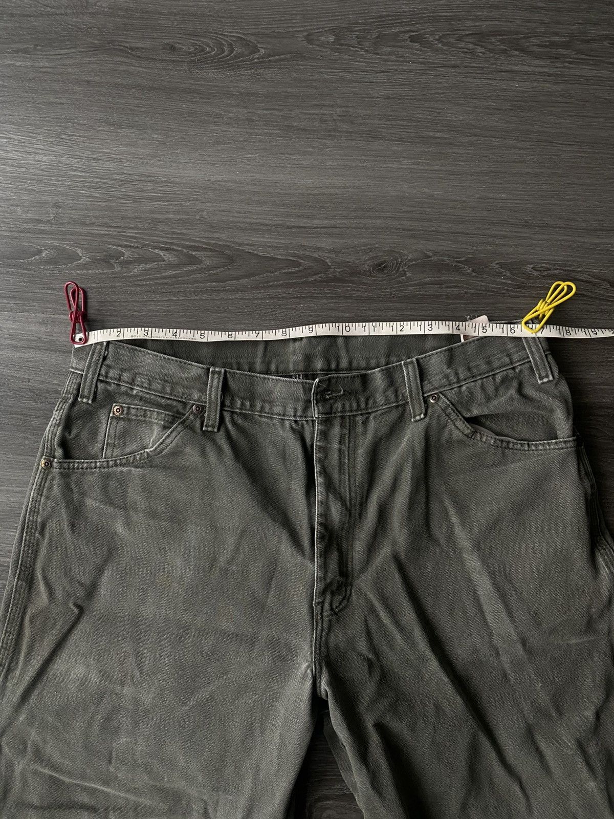 Dickies × Vintage Faded Green Dickies Work Pants Size US 33 - 3 Thumbnail