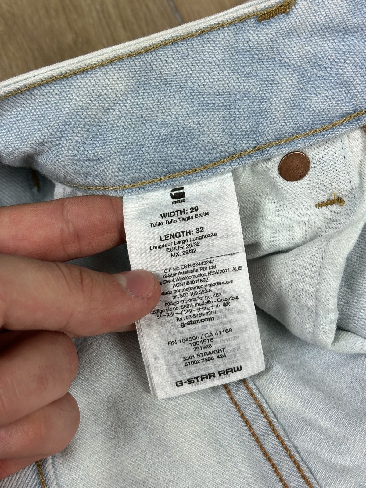 G-Star NEW🏷️ G-Star Raw 3301 Straight Denim Jeans Size US 29 - 7 Thumbnail