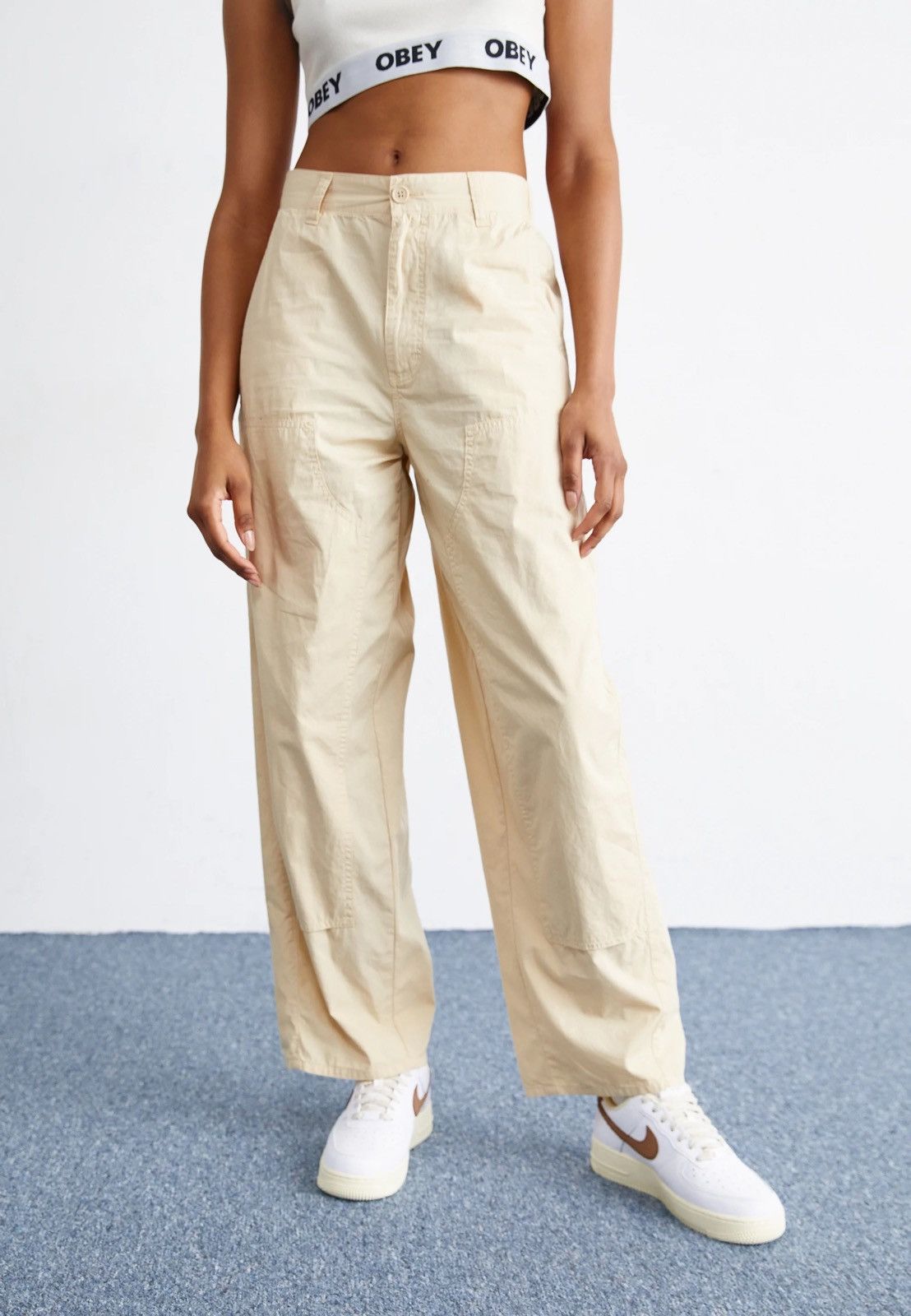 Obey Obey Dalla Pigment Dyed Pants - Silver Grey Size 26" / US 2 / IT 38 - 2 Thumbnail