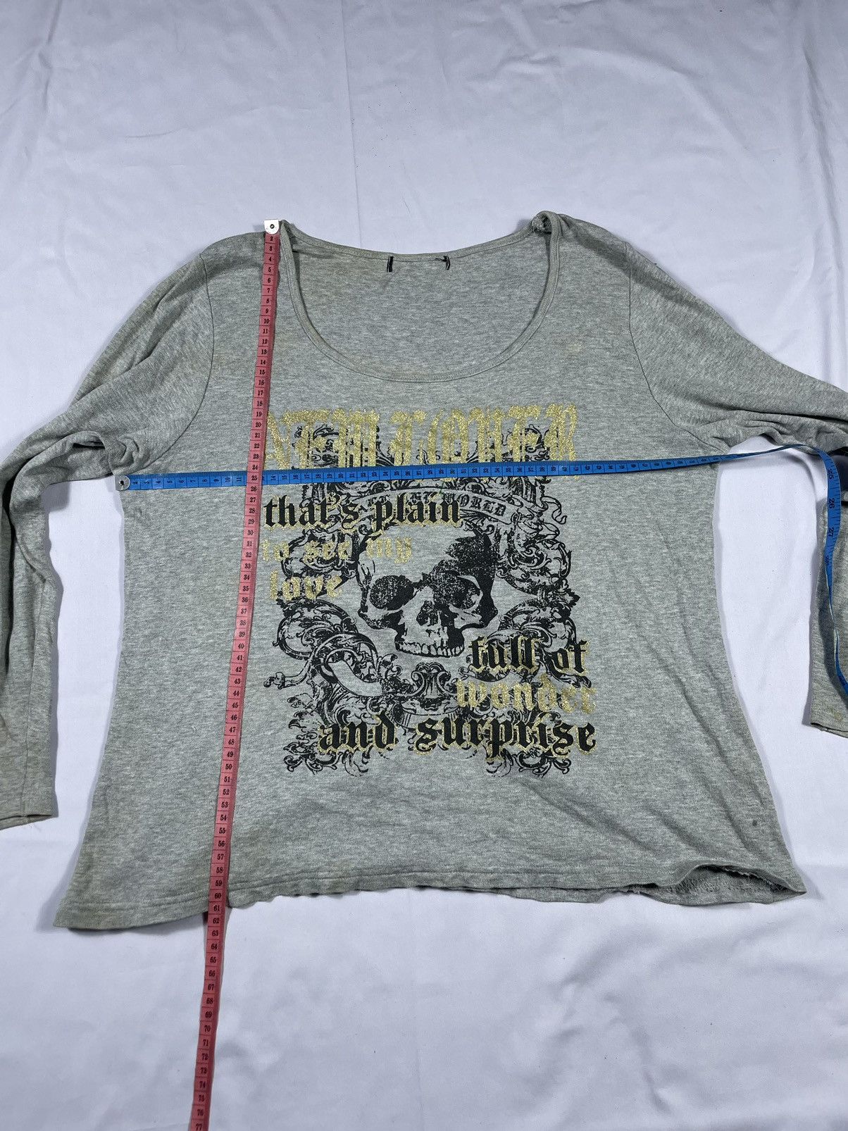 If Six Was Nine × Japanese Brand × Le Grande Bleu (L.G.B.) JAPANESE NEW LOVER POEM SKULL LONG SLEEVE IFSIX STYLED Size L / US 10 / IT 46 - 5 Thumbnail