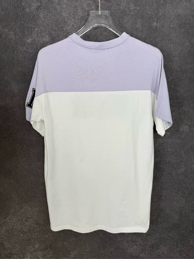 Dior Dior Purple and white color block logo embroidery short sl Size US S / EU 44-46 / 1 - 2 Thumbnail