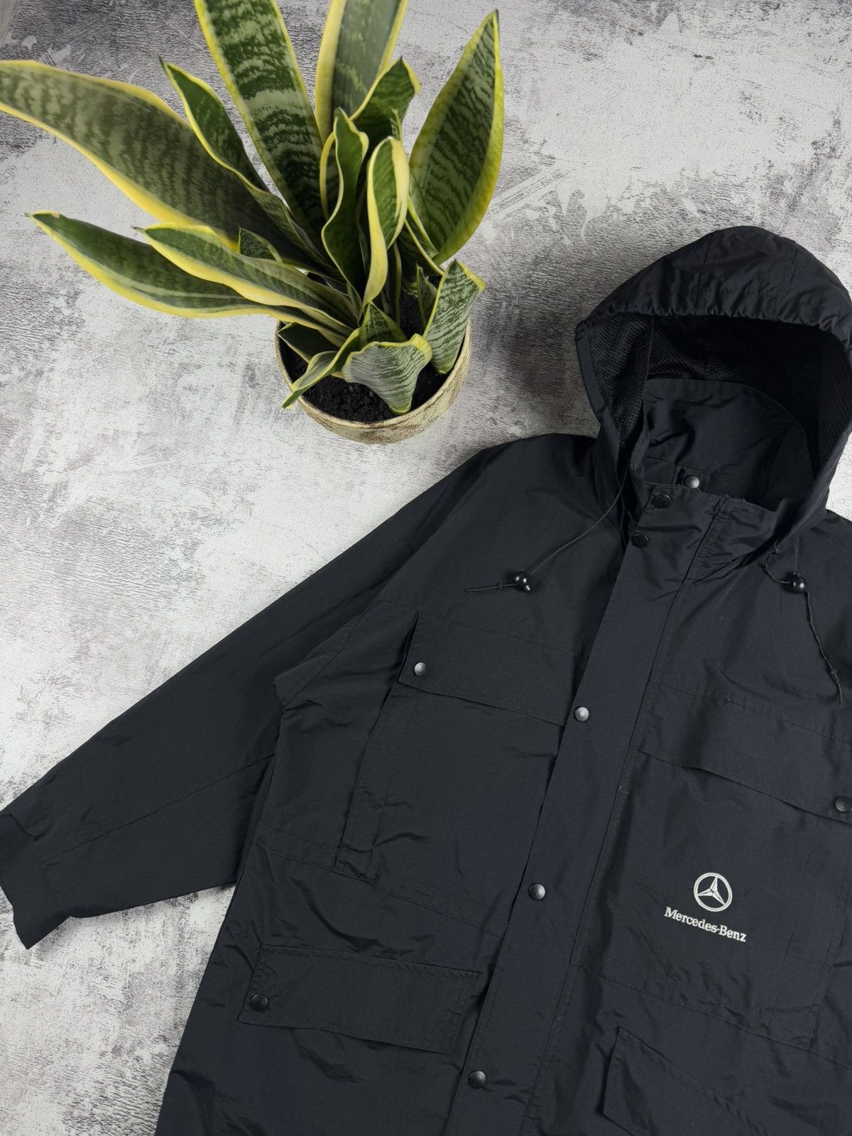 Mercedes-Benz 90S Mercedes Benz Nylon Moto Pocket Windbreaker Light Jacket Size US XL / EU 56 / 4 - 4 Thumbnail