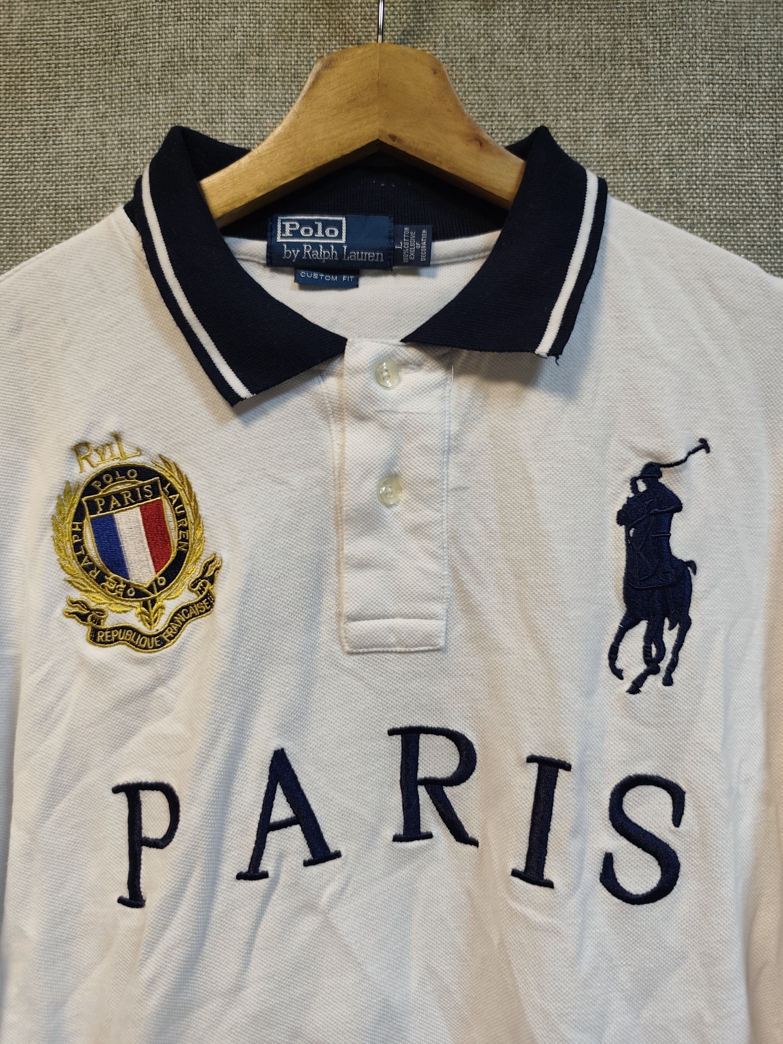 Polo Ralph Lauren Vintage Long Sleeve Polo Ralph Lauren Paris Size US M / EU 48-50 / 2 - 4 Thumbnail