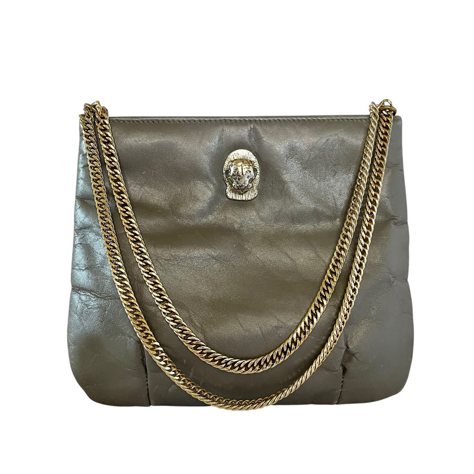 Vintage Ruth Saltz Vintage Cougar Bag Gray Leather Handbag Purse Size ONE SIZE - 1 Thumbnail