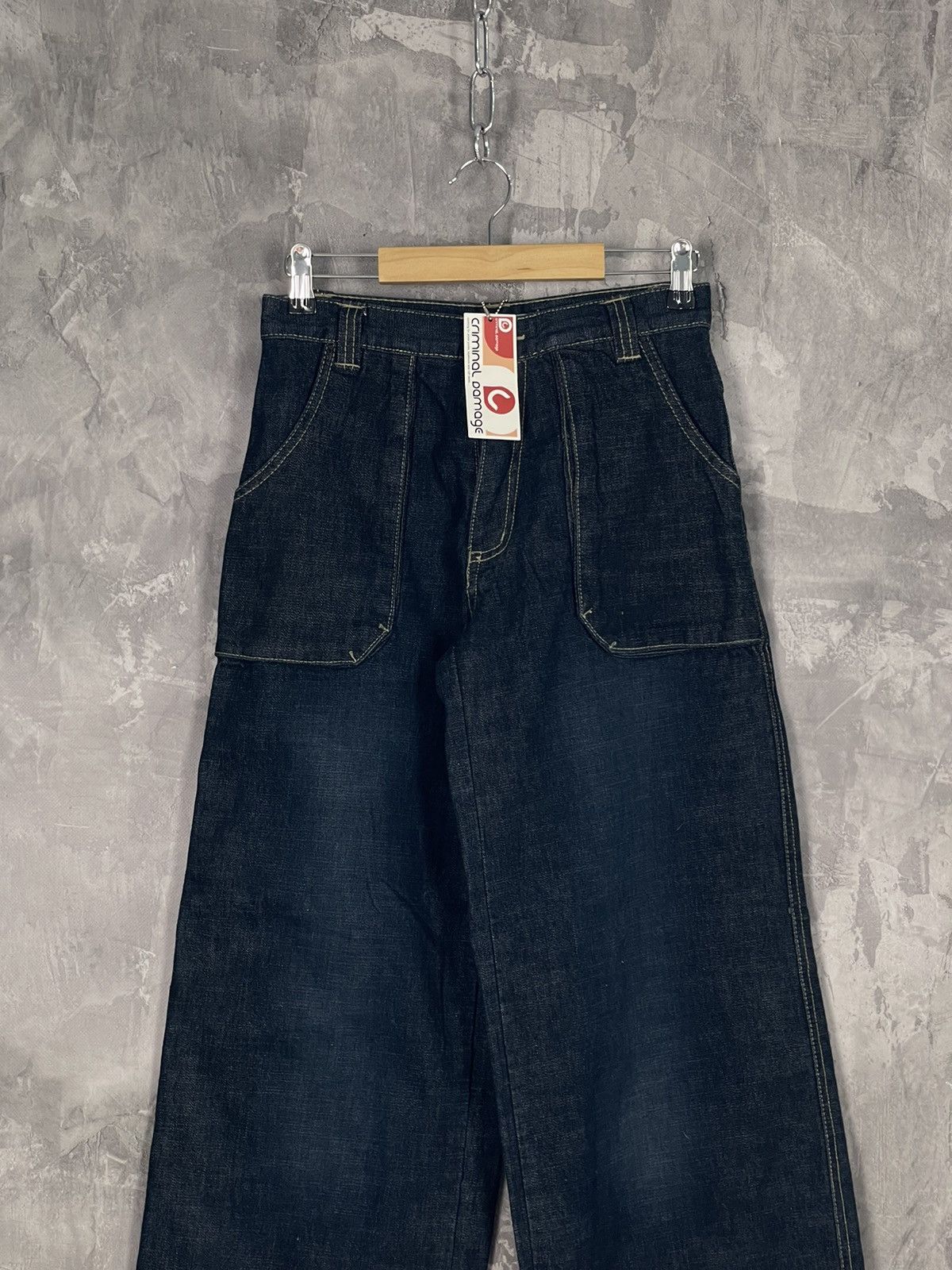 Criminal Damage CRIMNAL DENIM Y2K DENIM JEANS PANTS HIGH WAIST Size US 27 - 2 Thumbnail