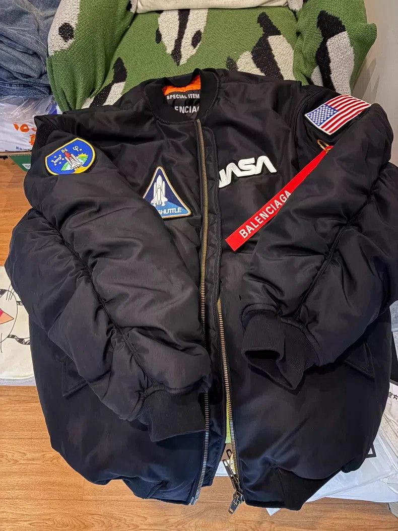 Balenciaga Balenciaga Space Logo Flight Jacket Size US M / EU 48-50 / 2 - 1 Thumbnail