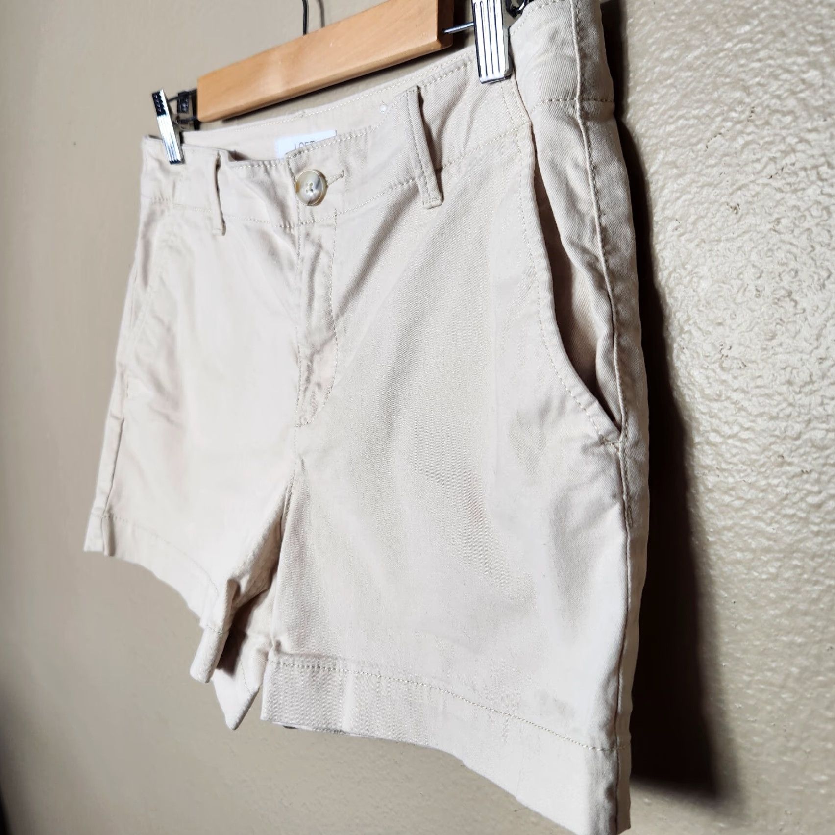 Loft LOFT Womens Tan The Washed Twill 4" Short-Size 6 Size 27" / US 4 / IT 40 - 2 Thumbnail