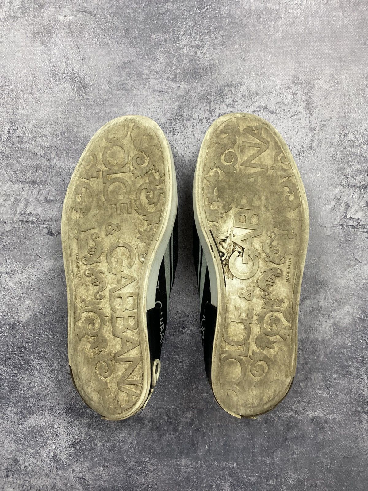 Dolce & Gabbana Dolce & Gabbana Sorrento Logo Slip On Black Sneakers D&G Size US 10 / EU 43 - 15 Thumbnail