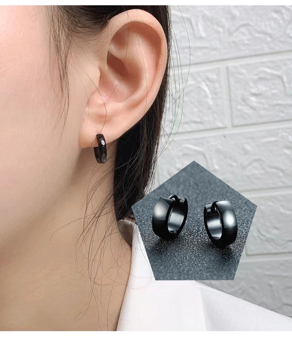 Jewelry Circle Hoop Earrings Classic huggie ear Minimalist Jewelry Size ONE SIZE - 2 Thumbnail