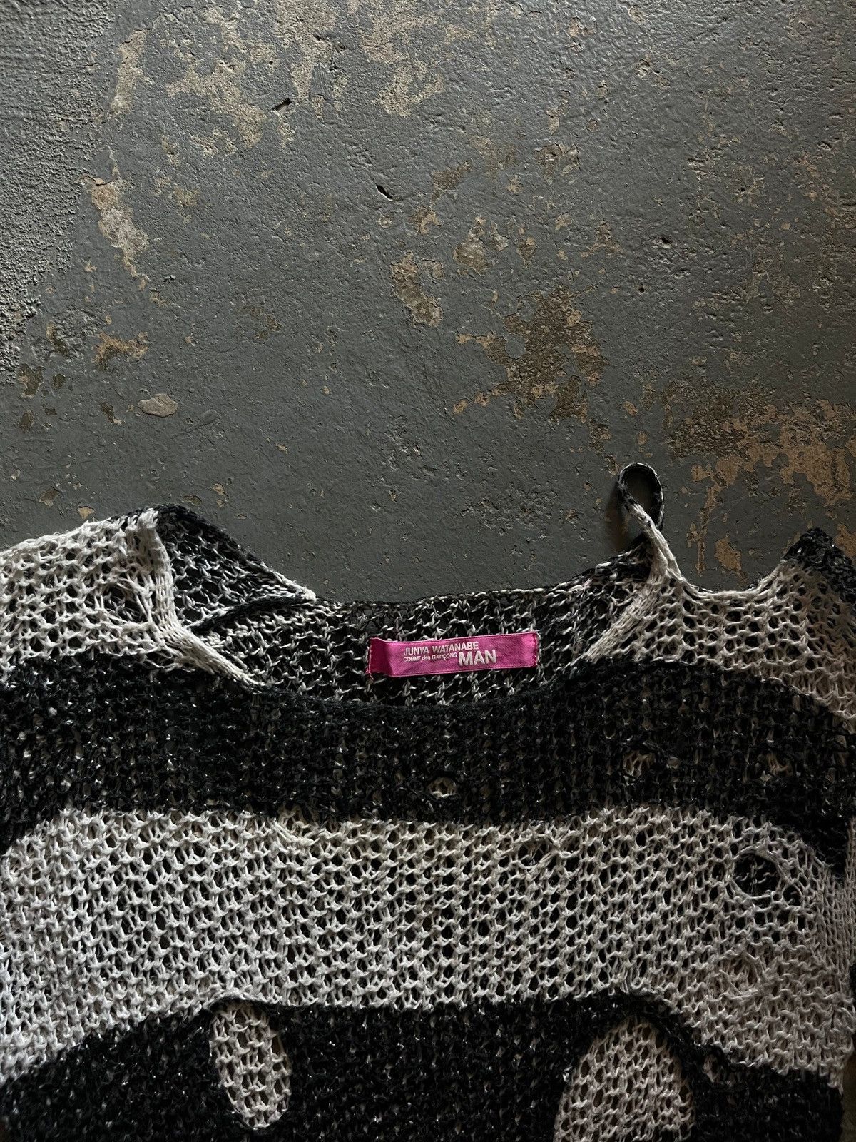 Junya Watanabe AW02 Distressed Striped Sweater Size US S / EU 44-46 / 1 - 5 Thumbnail