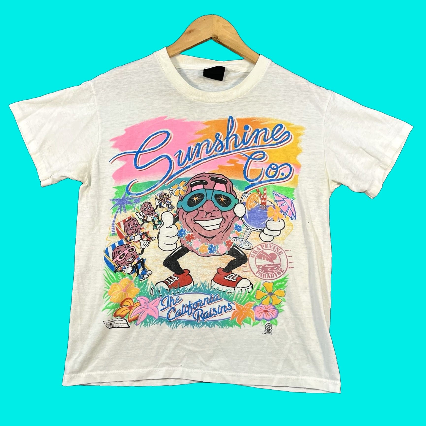 Changes VINTAGE California Raisins VTG 1987 T-Shirt Small White Cartoon 80s 90s Men Shirt Short Sleeve Size US S / EU 44-46 / 1 - 1 Thumbnail