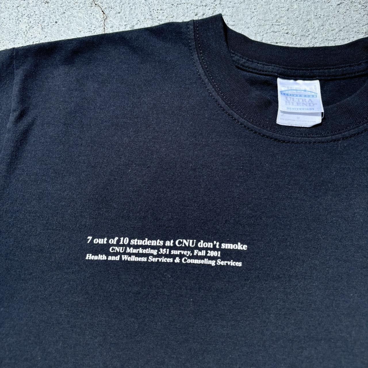 Gildan Early 2000s College Cigarette Statics Tee Shirt Size US L / EU 52-54 / 3 - 3 Thumbnail