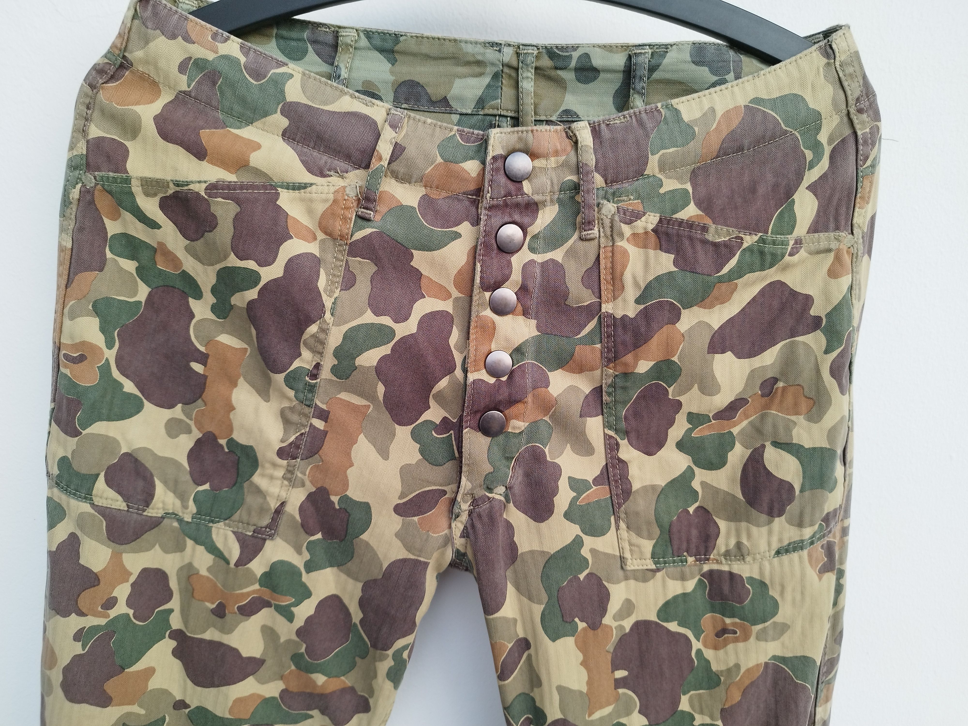 Kapital KAPITAL DUCK HUNTER FROG PRINT CAMO REVERSIBLE PANTS Size US 30 / EU 46 - 10 Thumbnail