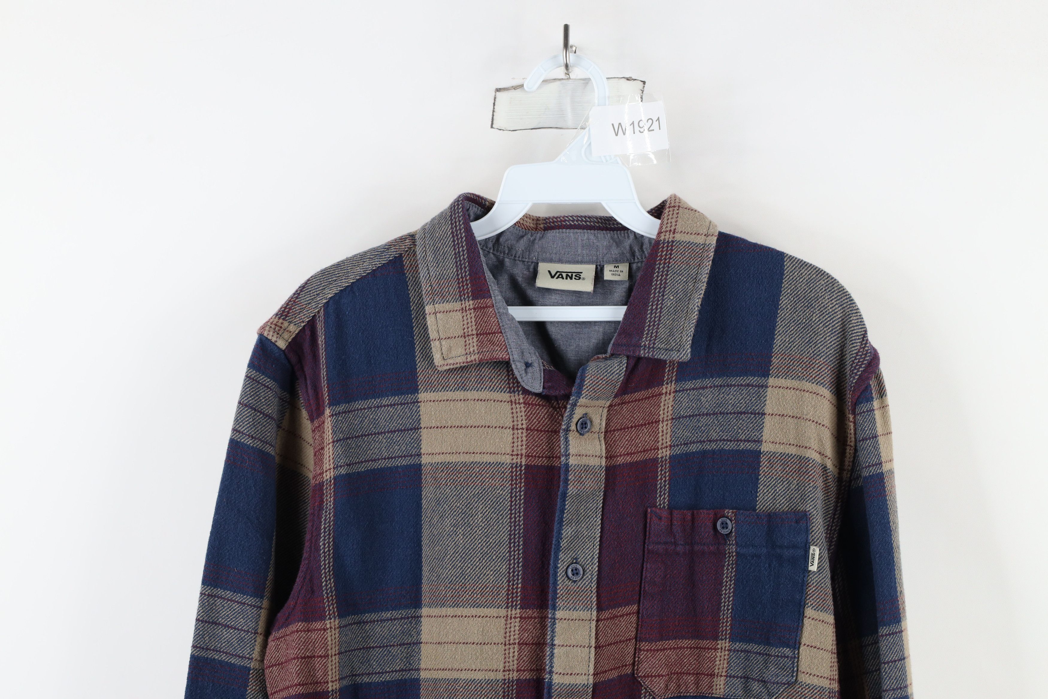 Vans × Vintage Vintage Vans Checkered Plaid Flannel Collared Button Shirt Size US M / EU 48-50 / 2 - 2 Thumbnail