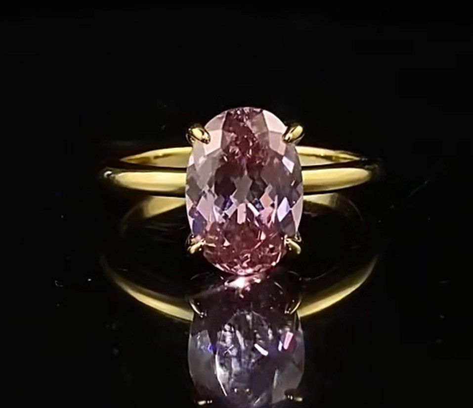 Other Elegant Pink Gemstone 14k Gold Ring! Size ONE SIZE - 6 Thumbnail