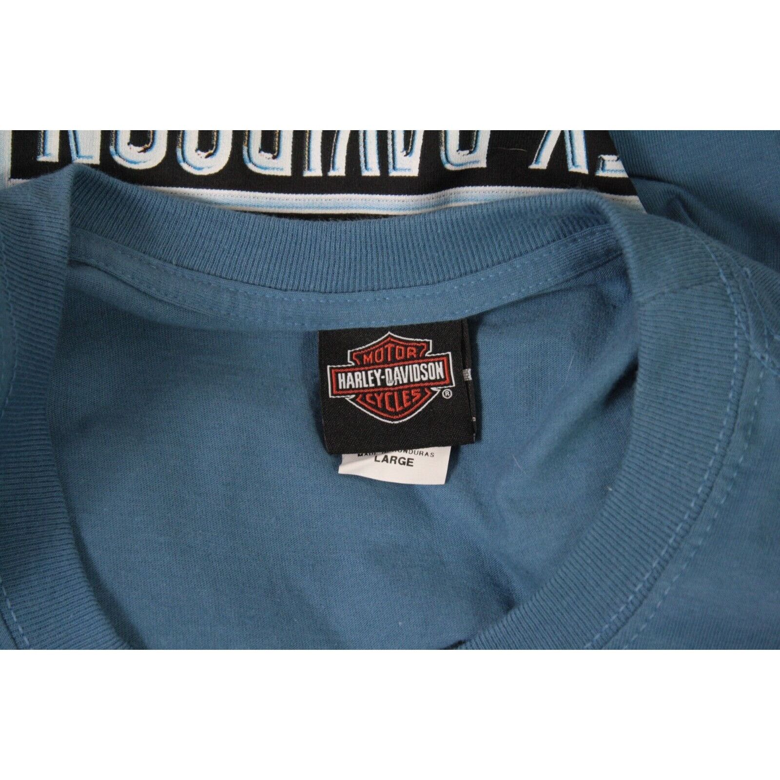 Harley Davidson × Vintage Harley Davidson Graphic Tee Double Sided Spell Out Biker Tee Size US L / EU 52-54 / 3 - 5 Thumbnail