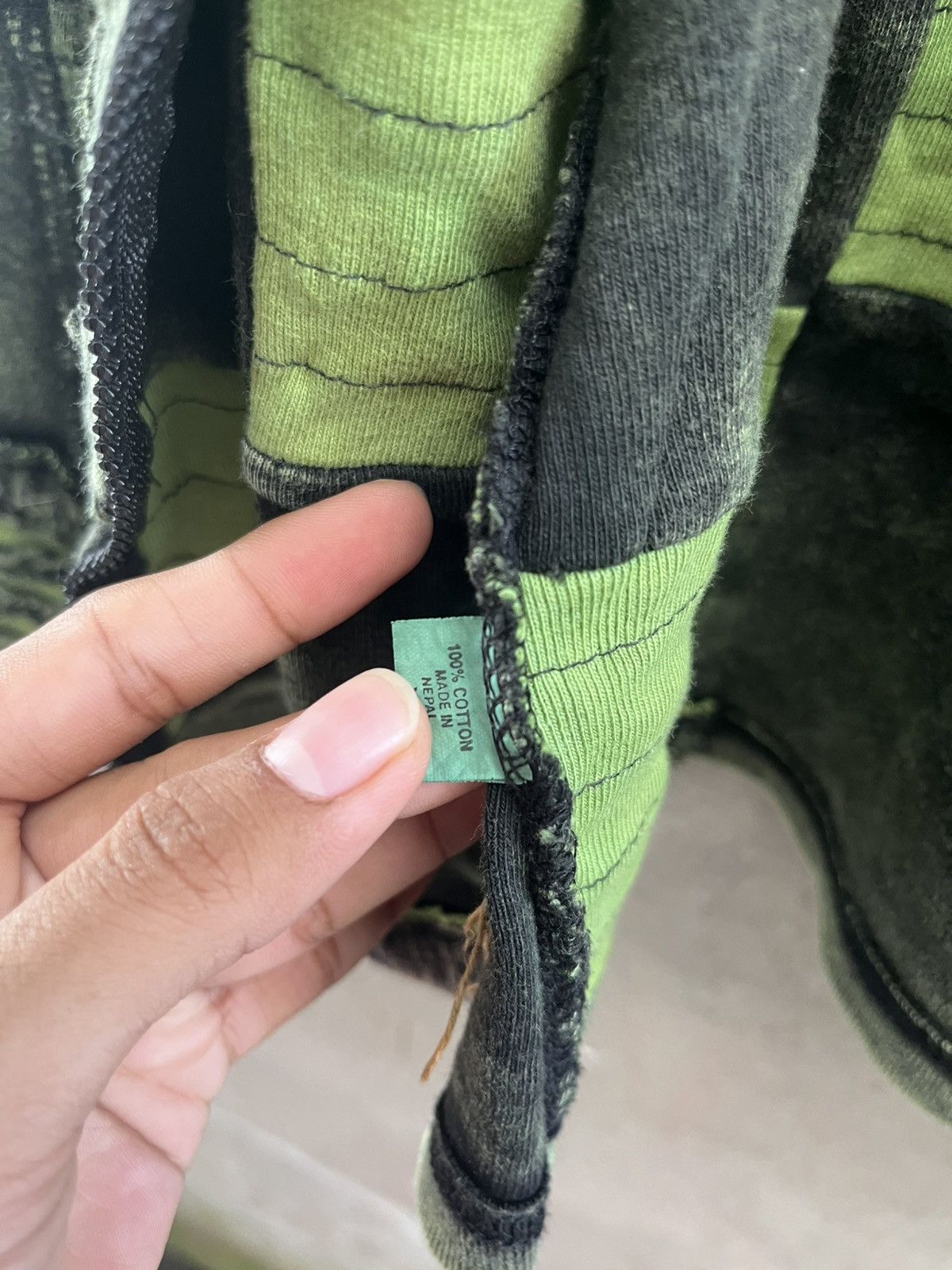 Japanese Brand Handcrafted Boho Patchwork Hoodie - Psychedelic Grunge Y2K Size US XL / EU 56 / 4 - 14 Thumbnail