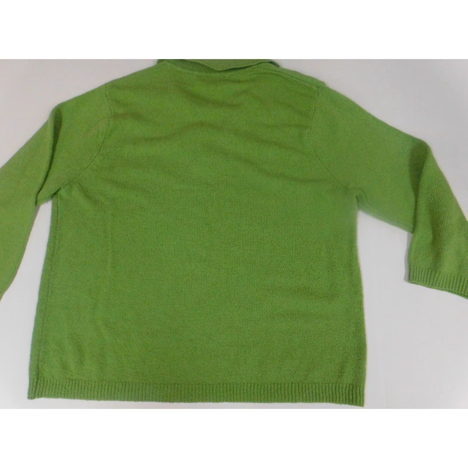 Vintage White Stag Sweater Pullover Dolman Sleeve XL Women Green Stretch Mock Neck Cable-Knit Button Logo Lightweight Classic Vintage: No Size XL / US 12-14 / IT 48-50 - 7 Thumbnail