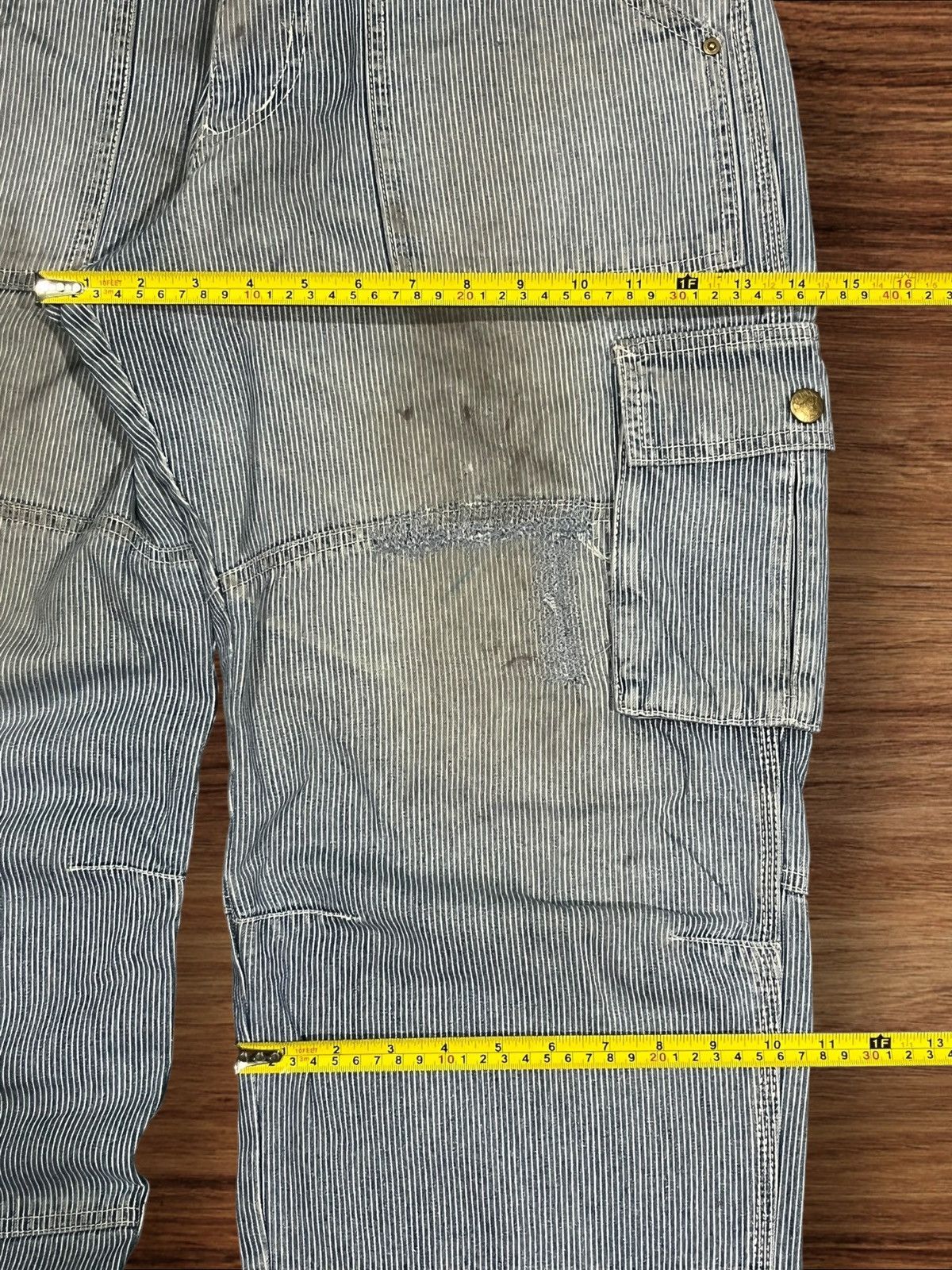 Carhartt × Vintage Vintage Dogman Wabash Carpenter Cargo Rusty Blue Wash Pants Size US 32 / EU 48 - 13 Thumbnail