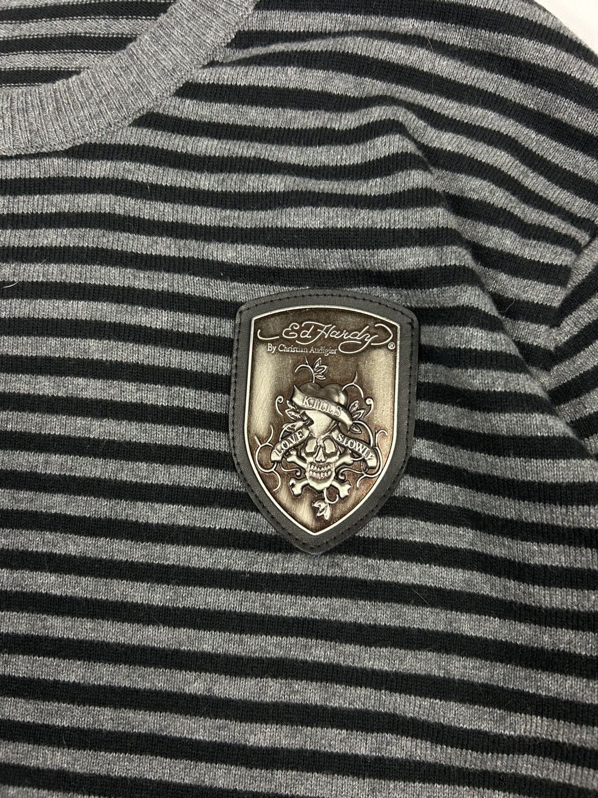 Christian Audigier × Ed Hardy × Von Dutch Ed hardy striped rare sweater Size US XL / EU 56 / 4 - 8 Thumbnail